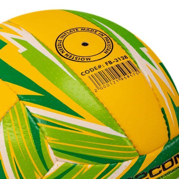Мяч волейбольный BALLONSTAR FB-3128 №5 PU зеленый-оранжевый FB-3128 фото