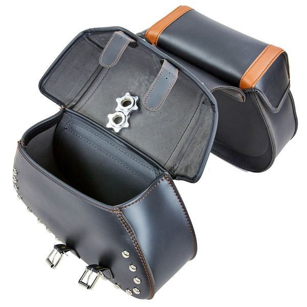 Кофры боковые для мотоцикла из экокожи Chopper BUOTAI H-17 2шт 49x30x15см черный H-17 фото