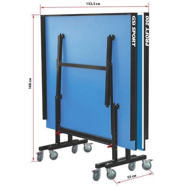 Стол для настольного тенниса GSI-Sport Indoor Profi-200 MT-0695 синий MT-0695 фото