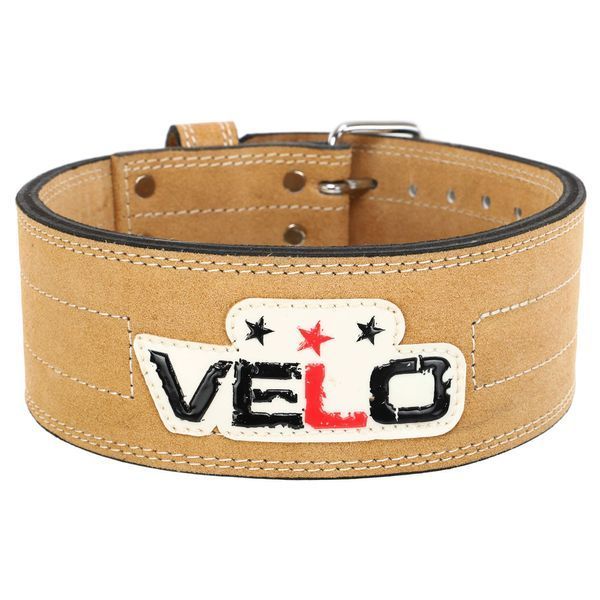 Пояс для пауерліфтингу шкіряний VELO VL-6645 спинка-10см розмір-M-L бежевий VL-6645 фото