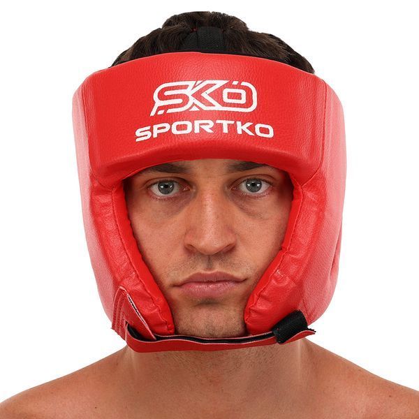 Шолом боксерський відкритий штучна шкіра SPORTKO OD1 M-XL кольори в асортименті M OD1 фото