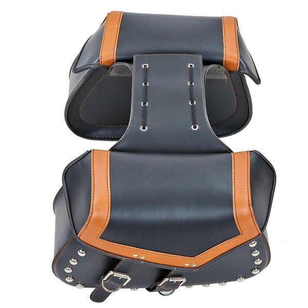 Кофры боковые для мотоцикла из экокожи Chopper BUOTAI H-17 2шт 49x30x15см черный H-17 фото