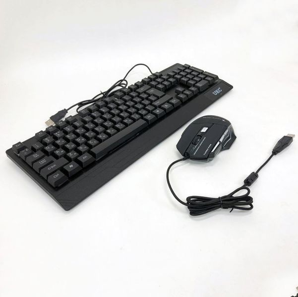 Клавиатура+мышка UKC с LED подсветкой от USB M-710, клавиатура игровая с подсветкой и мышкой ws13218 фото