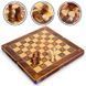 Шахматы шашки нарды 3 в 1 набор настольных игр MDF SP-Sport 7788C размер 39см x 39см 7788C фото 1