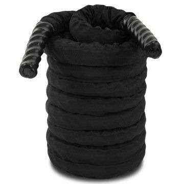Канат для кроссфита в защитном рукаве Combat Battle Rope Zelart FI-5719-9 9м черный FI-5719-9 фото