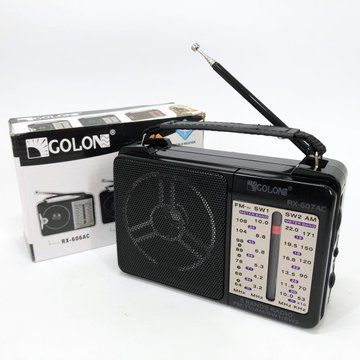 Портативный Радиоприёмник всеволновой GOLON RX-607 AC, Переносной приемник fm am, FM-приемники ws99665 фото