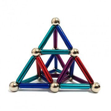 Разноцветный магнитный конструктор Buckyballs n Buckybars, 64 детали, Магнитный конструктор ws21228 фото