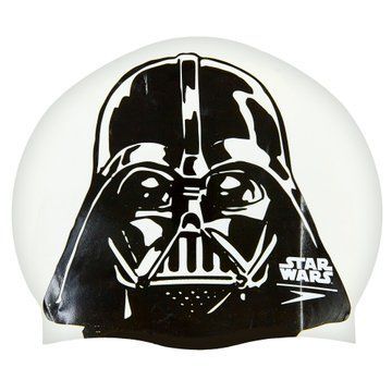 Шапочка для плавания силиконовая для взрослых SPEEDO SLOGAN PRINT 808385C854 Star Wars Darth Vader белый-черный 808385C854 фото