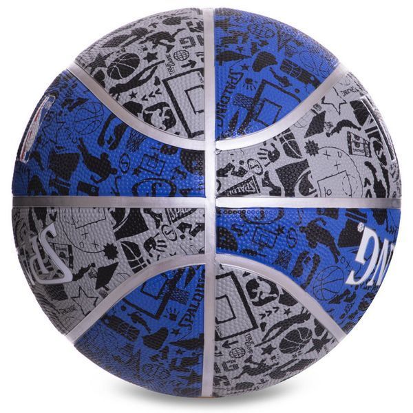 Мяч баскетбольный резиновый SPALDING NBA GRAFFITI Outdoor 83176Z размер 7 синий-серый 83176Z фото