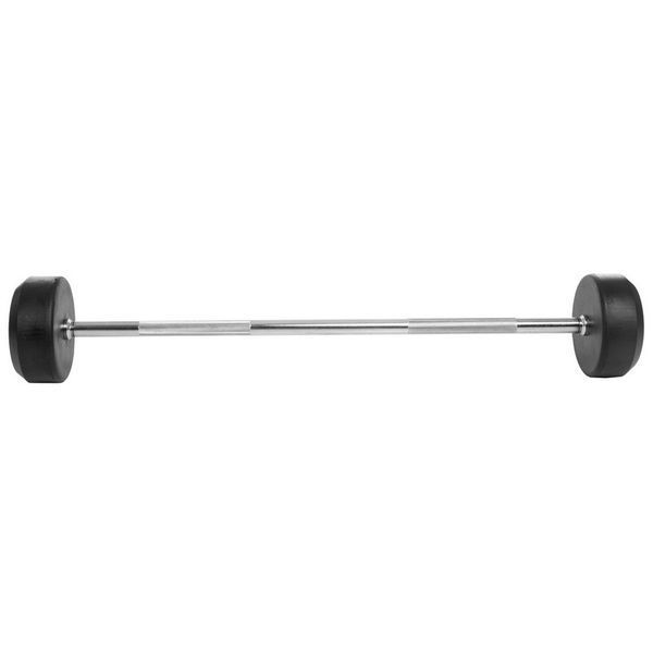 Штанга неразборная с фиксированным весом прямая обрезиненная Zelart Rubber Coated Barbell TA-2685-30 длина-95см 30кг черный TA-2685-30 фото