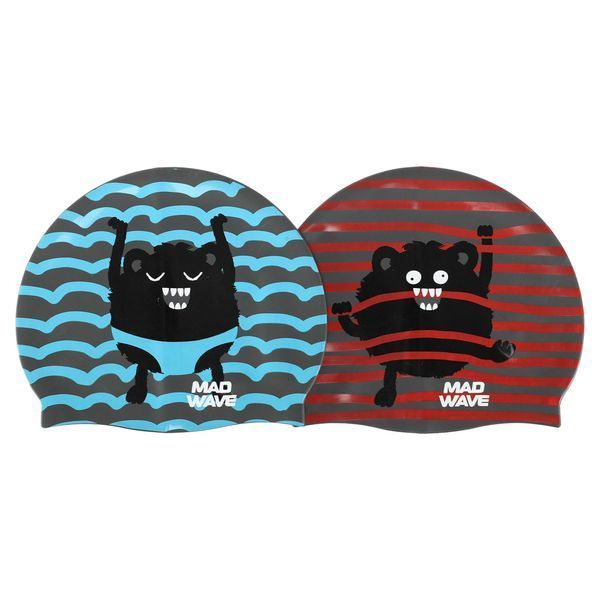 Шапочка для плавания силиконовая юниорская MadWave Junior MONSTER M057309 цвета в ассортименте M057309 фото