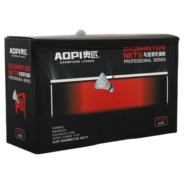Сетка для бадминтона AOPI AP-254 6,1x0,76м красный-белый AP-254 фото