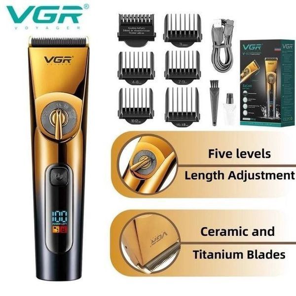 Професійна бездротова машинка для стрижки VGR V-663 тример для волосся, бороди та вусів ws66312 фото