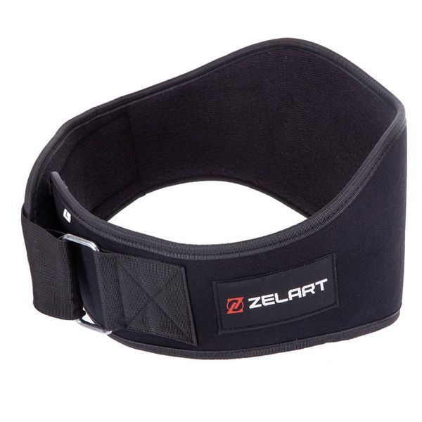 Пояс атлетичний текстильний ZELART SB-165406 спинка-19см розмір-XS-XXL чорний SB-165406 фото