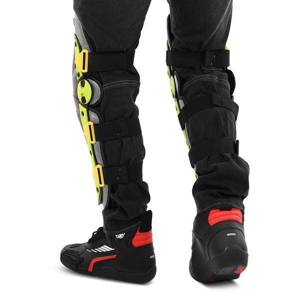 Мотонаколенники Alpinestar MS-4821 2шт черный-салатовый MS-4821 фото