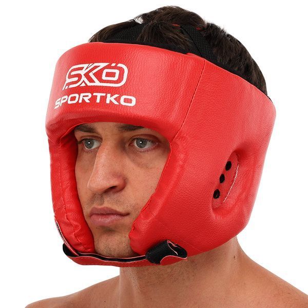 Шлем боксерский открытый искусственная кожа SPORTKO OD1 M-XL цвета в ассортименте XL OD1 фото