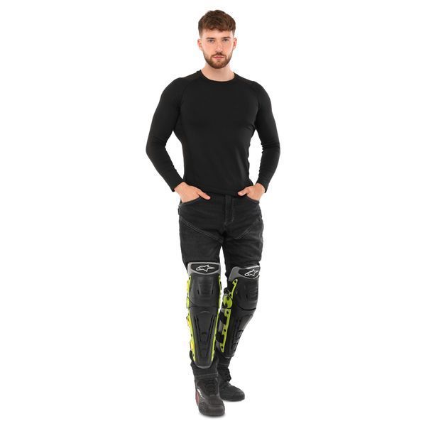 Мотонаколенники Alpinestar MS-4821 2шт черный-салатовый MS-4821 фото