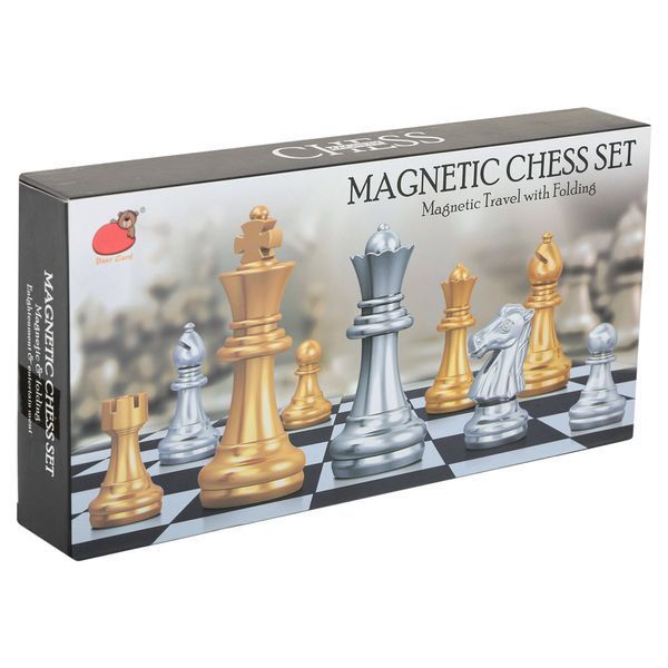 Шахматы настольная игра пластиковые на магнитах Bear Card 2212A размер 25см x 25см х 2см 2212A фото