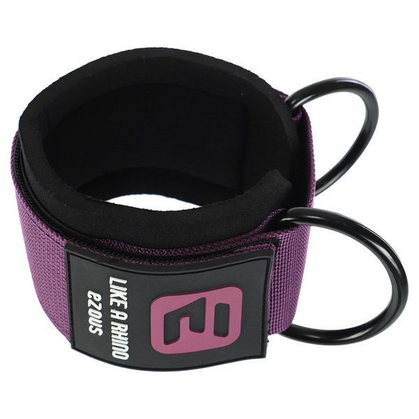 Лямка для ніг TRAINING ANKLE STRAPS 3.0 EZOUS H-04 1шт чорний-фіолетовий H-04 фото