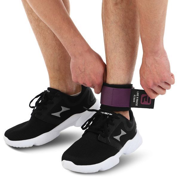 Лямка для ніг TRAINING ANKLE STRAPS 3.0 EZOUS H-04 1шт чорний-фіолетовий H-04 фото