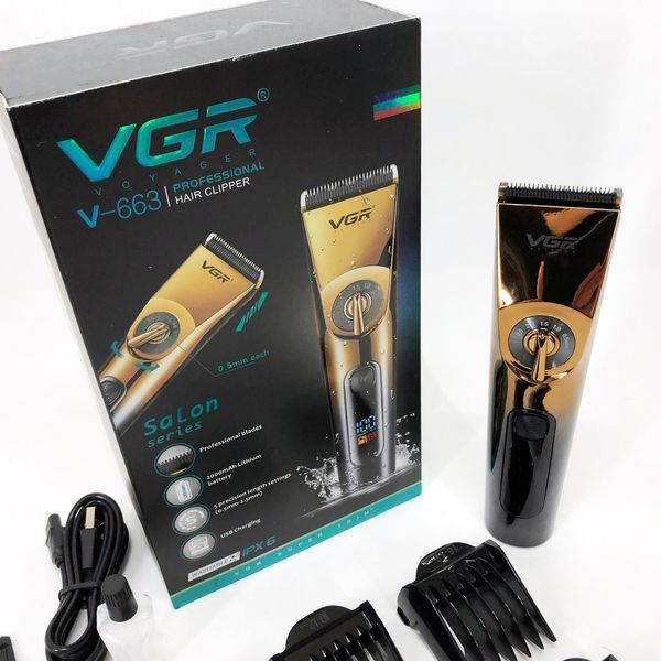 Професійна бездротова машинка для стрижки VGR V-663 тример для волосся, бороди та вусів ws66312 фото