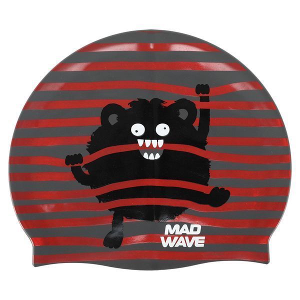 Шапочка для плавания силиконовая юниорская MadWave Junior MONSTER M057309 цвета в ассортименте M057309 фото