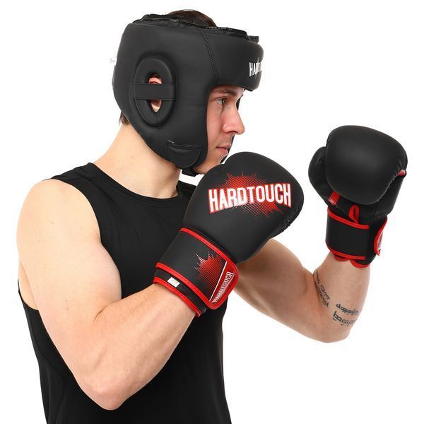 Перчатки боксерские на липучке PU HARD TOUCH BO-4432 10-14 унций цвета в ассортименте 12 унции BO-4432 фото