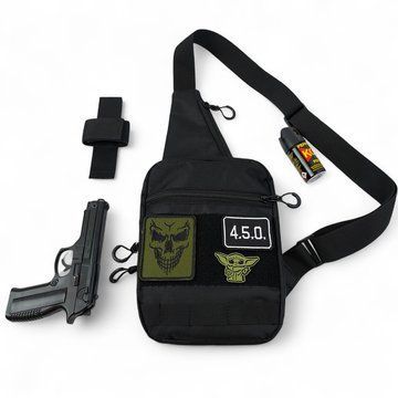 Тактическая сумка на плечо с кобурой, система MOLLE, патч-панель, Cordura ws29879 фото