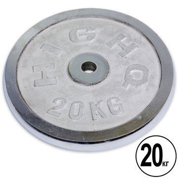 Блины диски хромированные HIGHQ SPORT TA-2189-20S 30мм 20кг хром TA-2189-20S фото