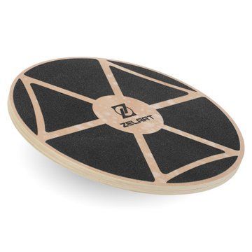 Диск балансировочный балансборд деревянный WOOD BALANCE BOARD Zelart FI-9665 39x7,5см черный FI-9665 фото