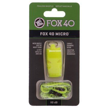 Свисток спортивный судейский пластиковый со шнурком WHISTLE MICRO SAFETY FOX40-9513 цвета в ассортименте FOX40-9513 фото