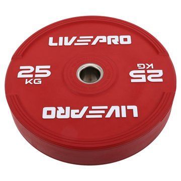 Бамперные диски резиновые Bumper Plates LiveUp LP8332-25 o50.5мм 25кг красный LP8332-25 фото