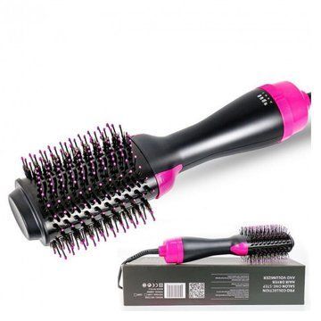 Фен Щетка расчёска 3в1 One step Hair Dryer 1000 Вт 3 режима выпрямитель для укладки волос стайлер с функцией ионизации ws38113 фото