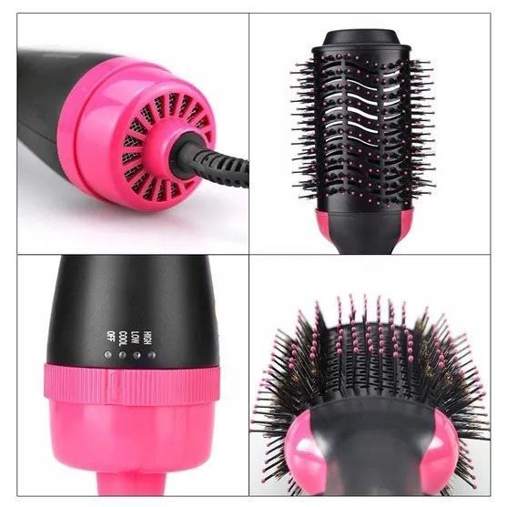 Фен Щетка расчёска 3в1 One step Hair Dryer 1000 Вт 3 режима выпрямитель для укладки волос стайлер с функцией ионизации ws38113 фото