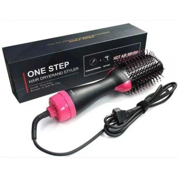 Фен Щетка расчёска 3в1 One step Hair Dryer 1000 Вт 3 режима выпрямитель для укладки волос стайлер с функцией ионизации ws38113 фото