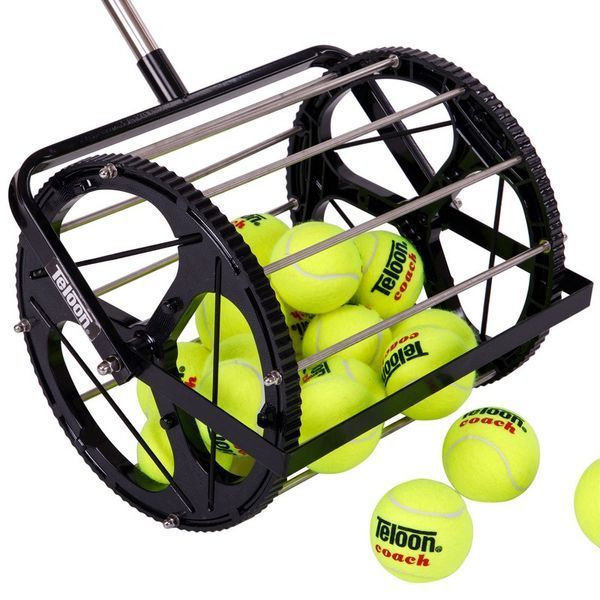 Машина-кошик для збору тенісних м'ячів TENNIS BALL CART на 60 м'ячів TELOON T115-60 чорний T115-60 фото