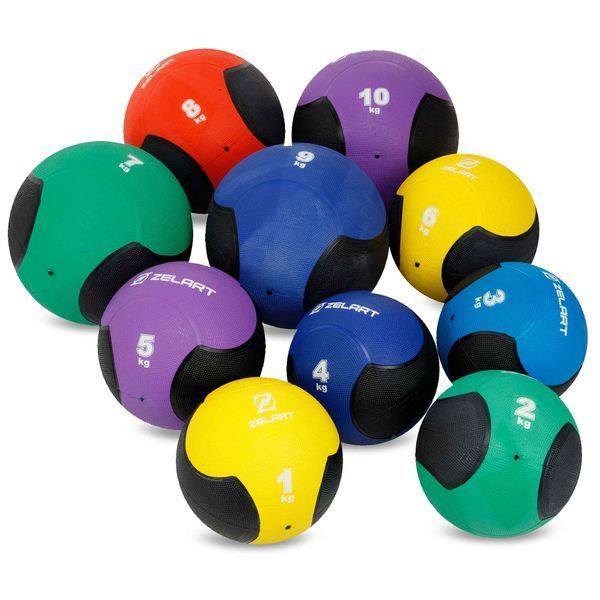 Медбол мяч медицинский Medicine Ball Zelart FI-5121-7 7кг зеленый-черный FI-5121-7 фото