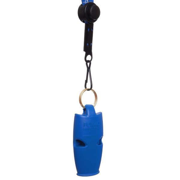 Свисток спортивный судейский пластиковый со шнурком WHISTLE MICRO SAFETY FOX40-9513 цвета в ассортименте FOX40-9513 фото