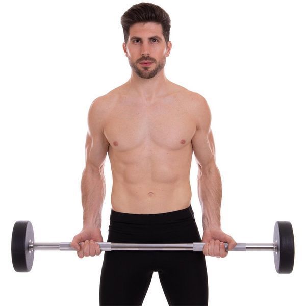 Штанга нерозбірна з фіксованою вагою пряма поліуретанова Zelart Urethane Barbell TA-2689-25 довжина-106см 25кг чорний-салатовий TA-2689-25 фото