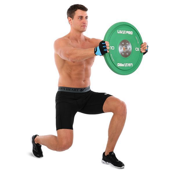 Бамперные диски резиновые Bumper Plates LiveUp LP8335-10 o50.5мм 10кг зеленый LP8335-10 фото