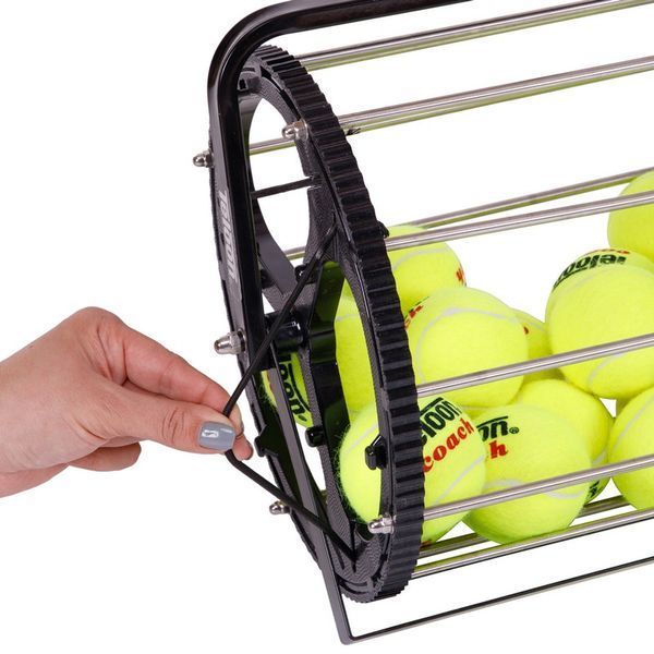 Машина-кошик для збору тенісних м'ячів TENNIS BALL CART на 60 м'ячів TELOON T115-60 чорний T115-60 фото