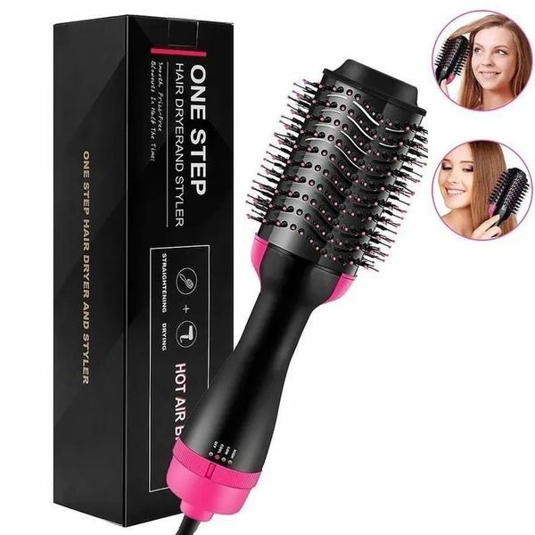 Фен Щетка расчёска 3в1 One step Hair Dryer 1000 Вт 3 режима выпрямитель для укладки волос стайлер с функцией ионизации ws38113 фото