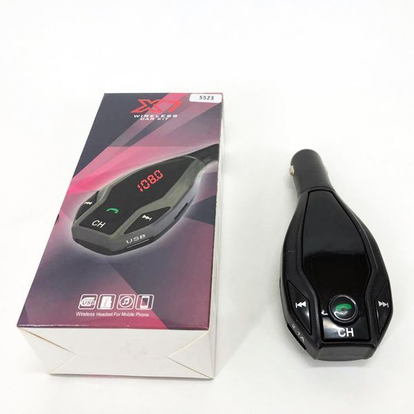 Автомобильный трансмиттер FM MOD. X7 BT модулятор Bluetooth Золотой, ФМ модулятор в машину. Цвет: черный ws15595-2 фото