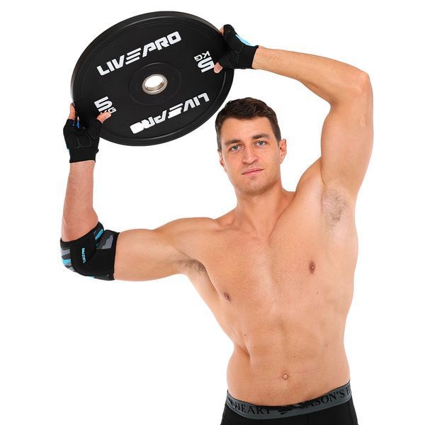 Бамперні диски гумові Bumper Plates LiveUp LP8331-5 o50.5мм 5кг чорний LP8331-5 фото