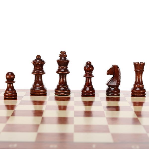 Шахматы настольная игра деревянные ZOOCEN FL334 размер 34см x 37см x 2,75см FL334 фото