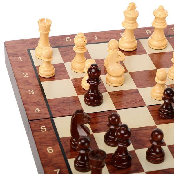 Шахматы настольная игра деревянные ZOOCEN FL334 размер 34см x 37см x 2,75см FL334 фото