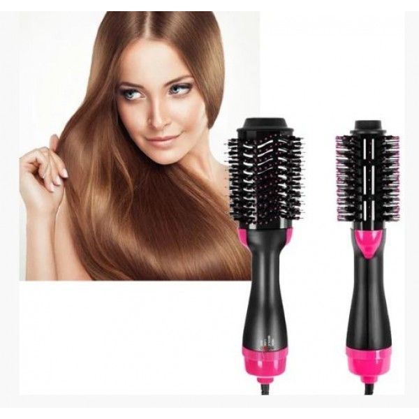 Фен Щетка расчёска 3в1 One step Hair Dryer 1000 Вт 3 режима выпрямитель для укладки волос стайлер с функцией ионизации ws38113 фото