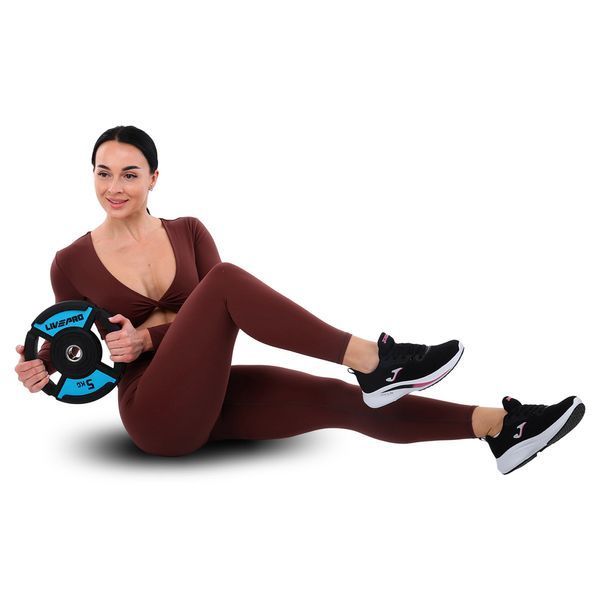 Штанга разборная для фитнеса и аэробики фитнес памп LiveUp LP8037 длина-1,42м 30мм 20кг черный-синий LP8037 фото