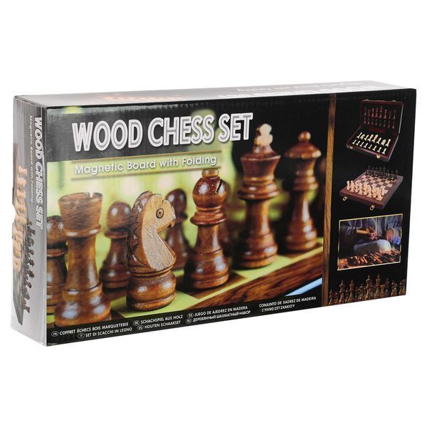 Шахматы настольная игра деревянные ZOOCEN FL334 размер 34см x 37см x 2,75см FL334 фото