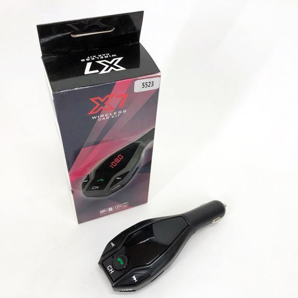 Автомобильный трансмиттер FM MOD. X7 BT модулятор Bluetooth Золотой, ФМ модулятор в машину. Цвет: черный ws15595-2 фото